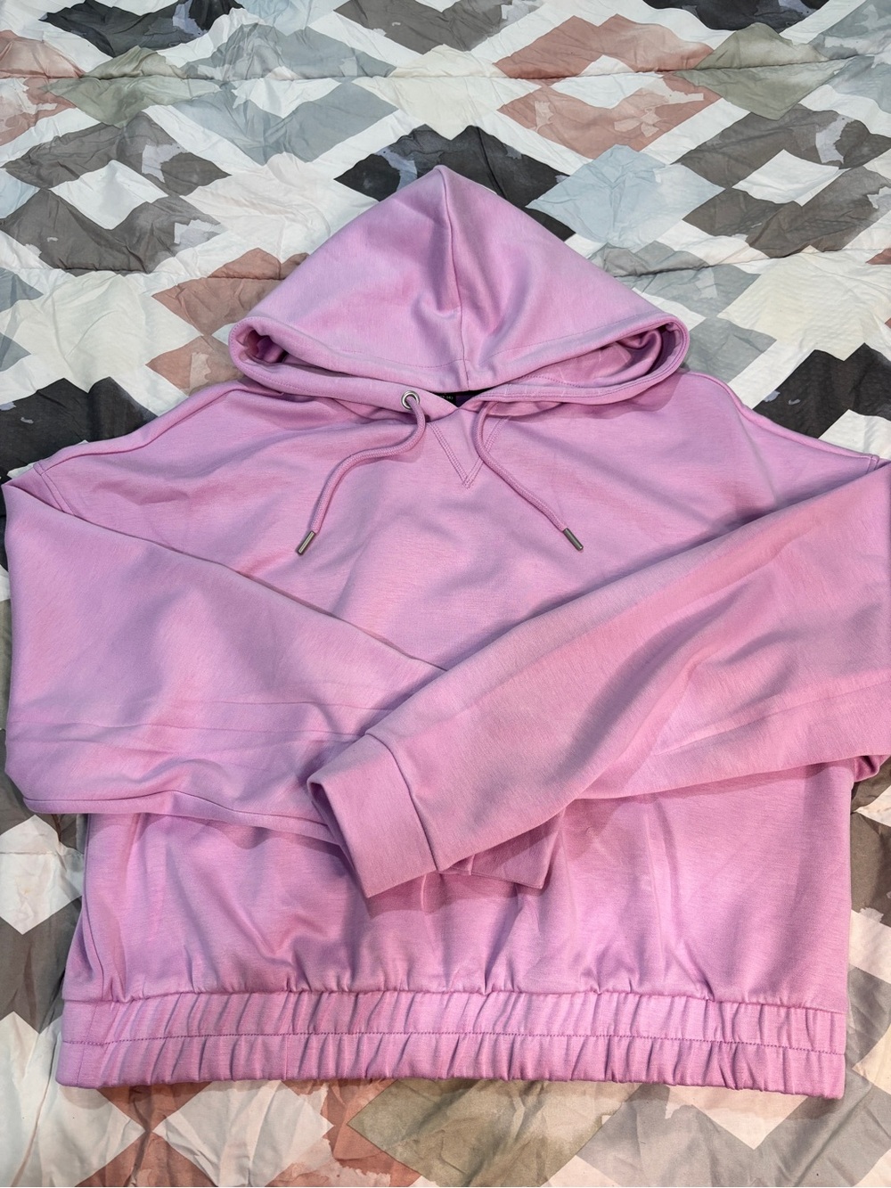 Women's Pastel Pink Hooded Sweatshirt Jacket